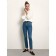 Women's jeans with a high landing CONTE Elegant Slim, size XL, color authentic blue