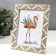 Photo frame plastic 15x20 cm "Golden Indian patterns on gray-beige" 23.5x18.7 cm
