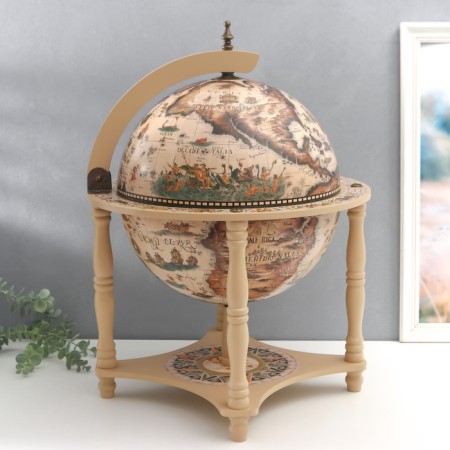 Globus bar is decorative, sand color 43x33x33 cm-4