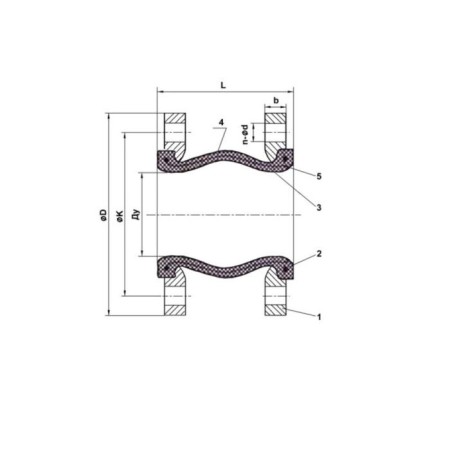 Tecofi Di7240N, flanges, PN10, DN65 vibro -compensator-1