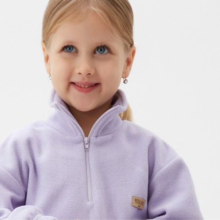 Children's costume (sweatshirt, trousers) minku lilac color, height 104-2