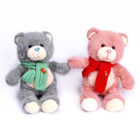 Soft toy "Bear with a scarf", color mix-4