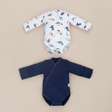 Боди детское KinDerLitto «Малыш Хрустик», с длинным рукавом, рост 68-74 см, 2 шт
