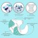 Panties - diapers, reusable, with the 3 -layer liner "Whales"