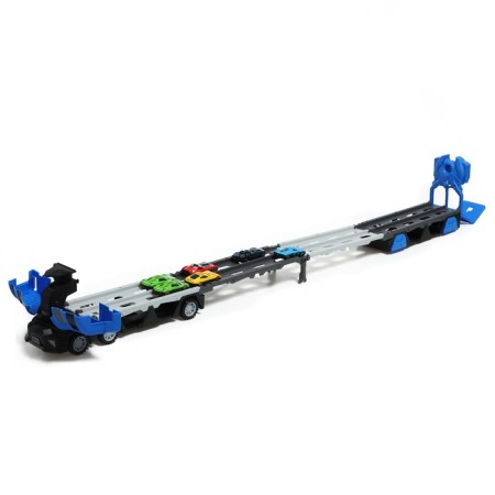 Parking 2 in 1 Truck, 6 cars, transforms into a vehicle, sound, color blue-6
