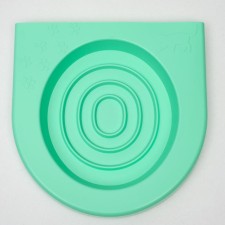 Toilet for teaching cats to a toilet 39.2 x 38.7 x 3 cm, light green