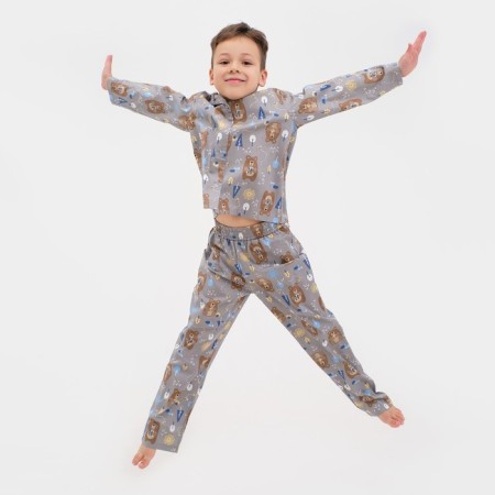 Pajama nursery (shirt, trousers) KAFTAN "Bears", p. 98-104, beige-5
