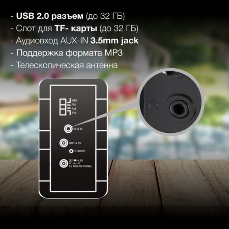 Radio receiver Hyundai H-SRS103 Black USB SD/Microsd-3