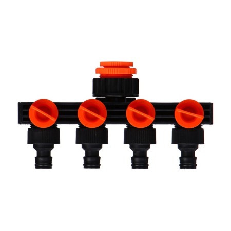 Distributor 4-channel, internal thread 1 ", quick-sitting connection, plastic, Greengo