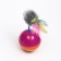 The mouse-worship of artificial fur on the ball, 11 x 5 cm violet/orange