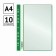 Folder with 10 A4 inserts, 160 μm, calligrata, with perforation, green