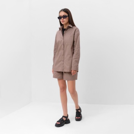 Women's costume (shirt and shorts) Mist Summer Time, size 50, coffee-7