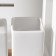 Savanna Square bathroom accessories set, 4 items (soap dispenser, 2 glasses, stand), white color