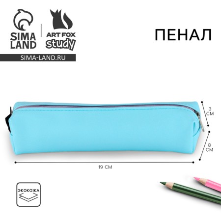 School Penalus of Artificial Leather "September 1: Mint", 19 x 8 x 3 cm