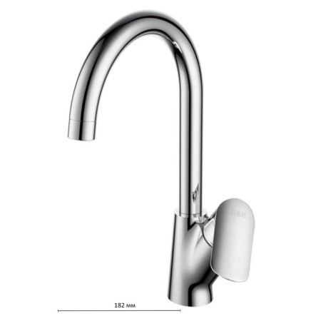 Kitchen mixer D&K Venice Baciano DA1032401, single -leaf, chrome
