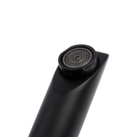 Bath mixer Zein Z2649F, short spout, shower set, stainless steel, black-7
