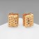 Earrings Metal "Chord" wicker, rectangle, color gold