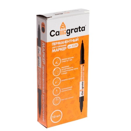 Calligrata marker, double -sided, round, 2 mm/0.7 mm, black-6