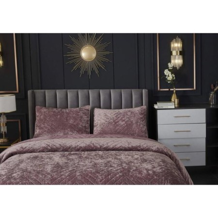 A set with a blanket "Fernand", size 240x260 cm, 50x70 cm - 2 pcs, color ash rose-7