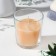 Candle in a smooth glass flavored "cappuccino", 8.5 cm