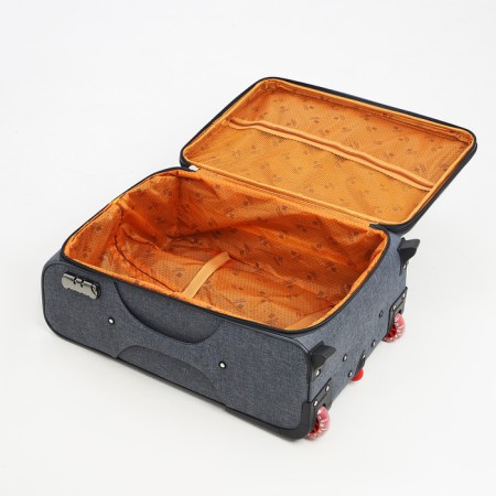 Small suitcase 24 "On the zipper, code castle, with extension, the color is gray-8