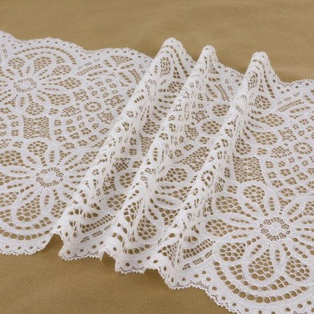 Lace elastic fabric, 240 mm × 2.7 ± 0.5 m, white color-2