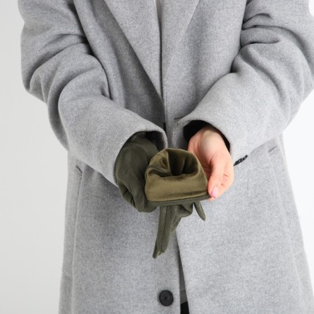 Gloves are female, dimensionless, without insulation, khaki color-5