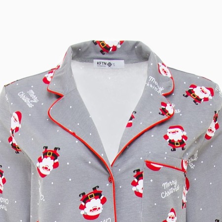 Новый год. Пижама женская (рубашка и брюки) KAFTAN "Дед мороз" размер 52-54-9