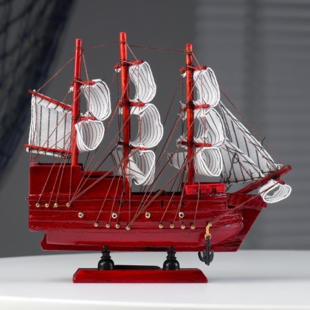 Souvenir Small Small Vincelot, sides red tree, white sails, 4 × 20 × 20 cm-1