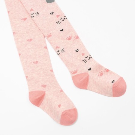 Pantyhose children's "paws", color pink melange, height 92-98-1