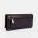Women's wallet on the button, brown color