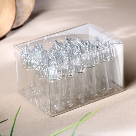 The basis for creativity and decor “A bottle with a suspension on the lid”, 3 ml, the color of silver-2