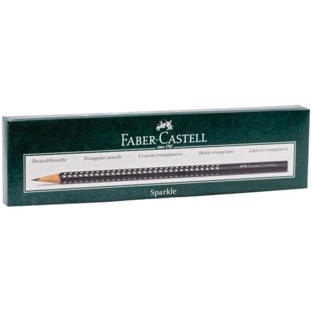 Chernographic Faber-Castell “Sparkle” in, trihedral, sharpened, coconut milk-1