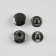 Installation button, alpha (S-shaped), d = 12.5 mm, black nickel color