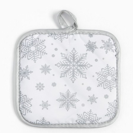 Kit. set 3pr. Snowflake Snowflake silver perch. 17*17 cm, mittens.26*16 cm, Fart. 70*80 cm 100% p/e 94461-6