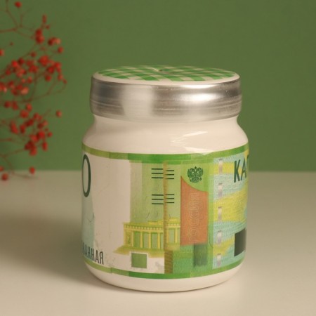 Piggy bank ceramics "canned cabbage" 11.5x11.5x14.3 cm-4