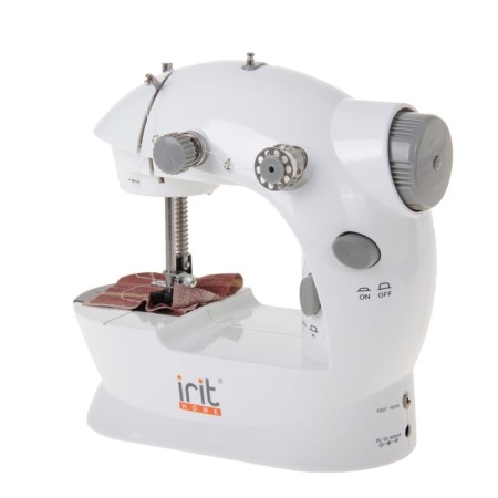 Sewing machine IRIT IRP-01, 9 W, semi-automatic, from batteries/network, white-gray-1