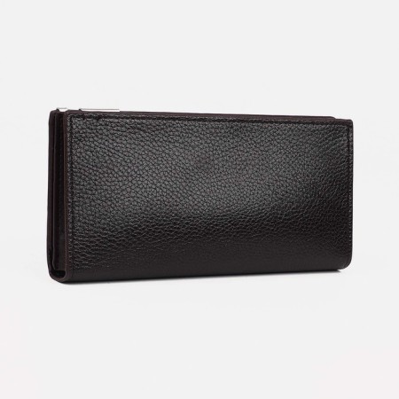 Male purse on a magnet, department for bills, for maps, for coins, brown color-1