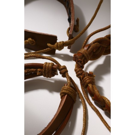 Bracelet Skin "Travel" 3 pcs., Brown color, D = 7.5 cm-2
