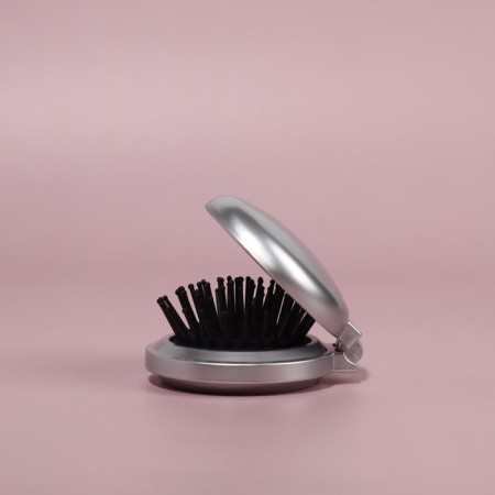 Massage comb “mother -of -pearl medallion”, folding, with a mirror, d = 6 cm, color mix-9