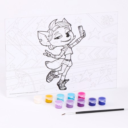 Picture for coloring by numbers “Match team”, 32.7 × 17 cm-1