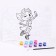 Picture for coloring by numbers “Match team”, 32.7 × 17 cm