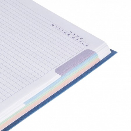 A4 business notebook, 80 sheets, in a “flow of flowers” ​​cage, hard cover, matte lamination, 3D foil, offset block-1