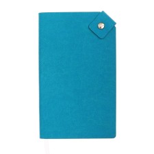 Leduced Diary, 120x200 mm 128 sheets, leatherette, gray block 70 g/m2, lies, refuge with a colored button, sea wave