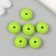 Busina silicone "flattened" fluorescent green d = 1.2 cm