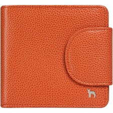 Кошелек на кнопке, отдел для карт(8)/купюр, цвет коралловый 14х10,7х3см