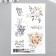 Tattoo on the body "Flowers and inscriptions" 10x15 cm
