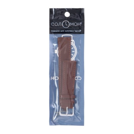 Solomon watch strap, 20 mm, genuine leather, L-20 cm, brown-3