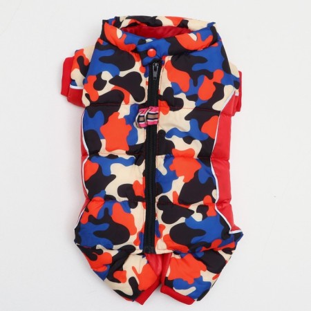 The overalls printed with the lock on the back, size 8 (DS 23 cm, og 30, Osh 22 cm), red-6