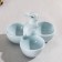 Menzhitsa ceramic 3 cells "Rabbit", 11.5 × 9.5 cm, blue color